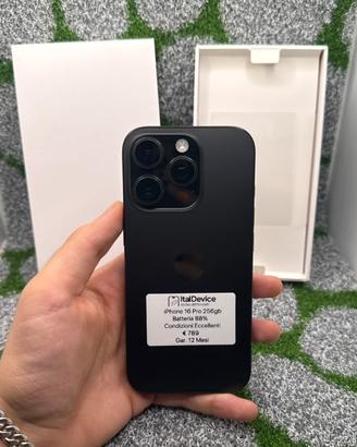 IPhone 16 Pro 256gb Nero - Garanzia 12 Mesi