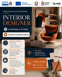 Corso gratuito interior designer a lecce