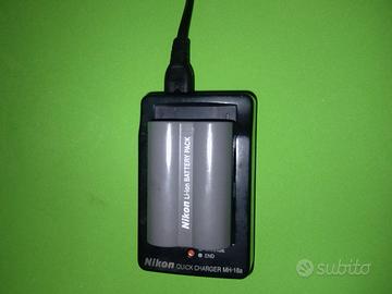 caricabatterie Nikon MH 18a più batteria 