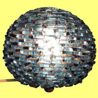 LAMPADA A SFERA BLU VINTAGE