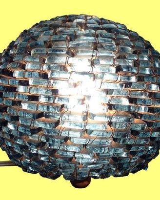 LAMPADA A SFERA BLU VINTAGE