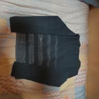 maglione con lurex e scollo squadrato 