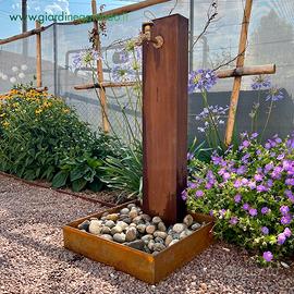 FONTANA PER GIARDINO IN CORTEN CM 10X20 H100
