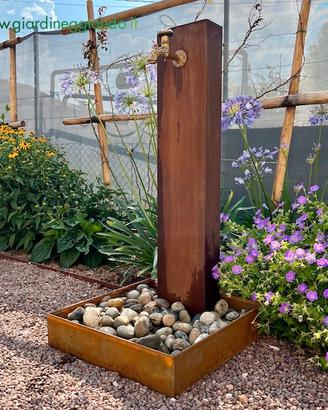 FONTANA PER GIARDINO IN CORTEN CM 10X20 H100