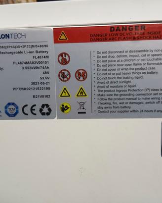 Ricambi batterie accumulo solari Pylonteck