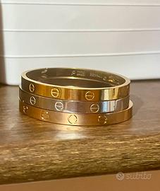 3 bracciali  modello cartier