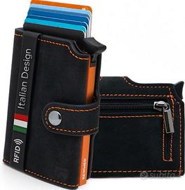 BEWMER v2 Portafoglio Uomo Slim In Similpelle