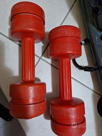 Manubri pesi 1kg con sabbia, riempibili