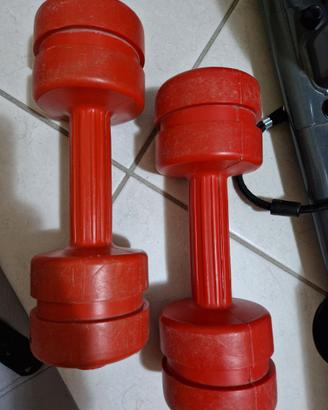 Manubri pesi 1kg con sabbia, riempibili