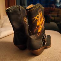 STIVALETTI TIPO COWBOY VERDI  N°38