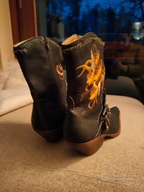 STIVALETTI TIPO COWBOY VERDI  N°38