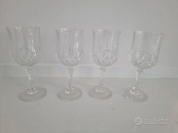 Bicchieri cristallo a calice vintage