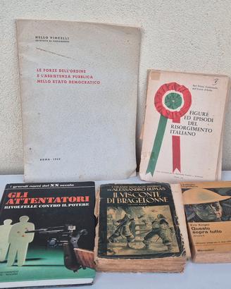 Lotto 5 libri Vintage ed Epoca Storia  