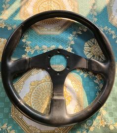 Volante d'epoca Sportline in pelle nera 