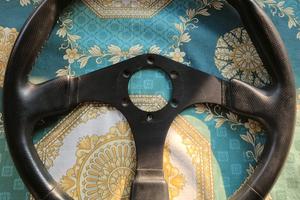 Volante d'epoca Sportline in pelle nera 