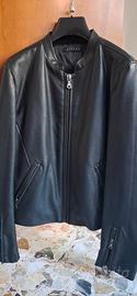Giubotto slim fit effetto pelle donna sisley nero