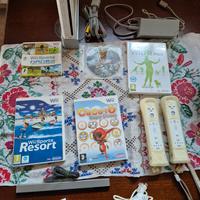 WII con balance board, giochi e molti accessori
