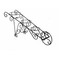 Cariola portafiori 3 vasi in ferro battuto