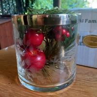 Vaso in vetro decorato Royal family nuovo