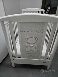 Lettino neonato Pali con materasso e set paracolpi