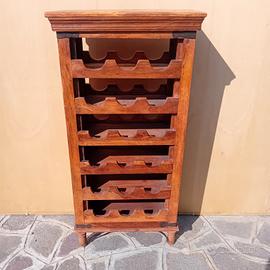 Mobiletto Portabottiglie in Legno