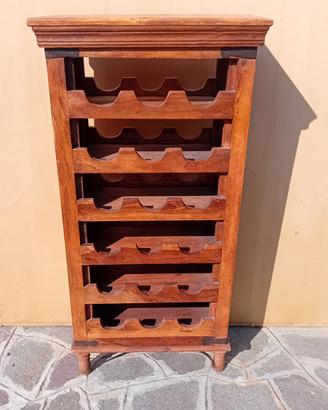 Mobiletto Portabottiglie in Legno