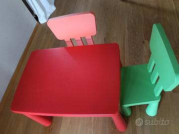 tavolo e due sedie Mammut Ikea