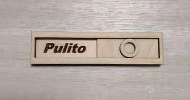 Cartello indicatore lavastoviglie pulito e sporco