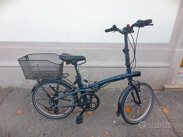 bici pieghevole fold 500 blu BTWIN