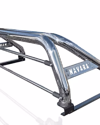 Nissan Navara D40 Roll bar inox con protez.cabina