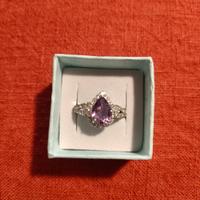 Anello argento con ametista 