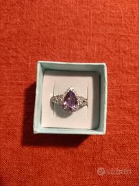 Anello argento con ametista 