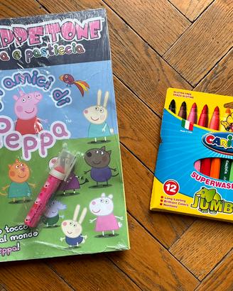 Set disegno tappetone Peppa Pig e pennarelli