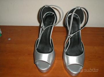 Scarpe donna open toe JIMMY CHOO n.38 argentate