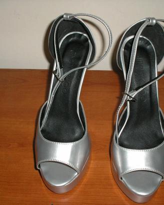 Scarpe donna open toe JIMMY CHOO n.38 argentate