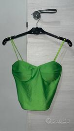 Top corto verde