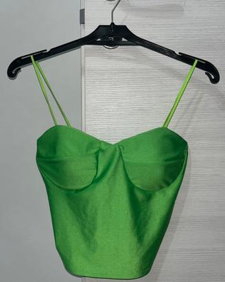 Top corto verde
