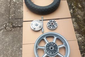 cerchio post + gomma per hrd  white e red hors 125