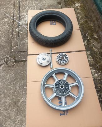 cerchio post + gomma per hrd  white e red hors 125