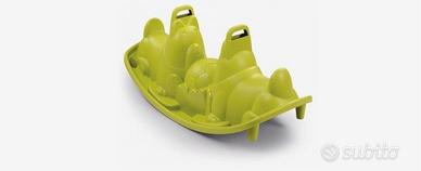 dondolo cane verde plastica 2 o 3 posti