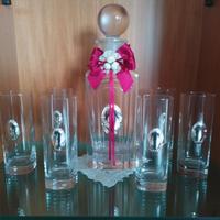 set 6 bicchieri da liquore e caraffa
