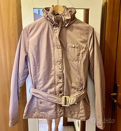 Giaccone con gilet rosa antico