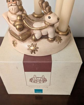 Thun- Porta candele natalizio Babbo natale con ren