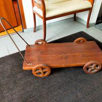 carrello legno porta vasi