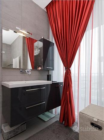 Set bagno legno laccato grigio