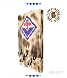 APPENDICHIAVI DA PARETE IN LEGNO LOGO FIORENTINA