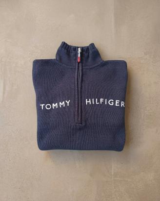 Maglione quarter-zip Tommy Hilfiger Blu Taglia S 