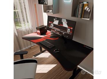 Arozzi Arena Scrivania Metallo Nero 160x80x80cm