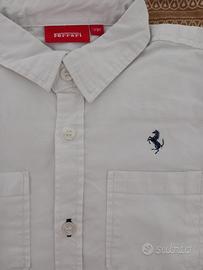 Camicia bianca bambino 7-8anni FERRARI, come NUOVA
