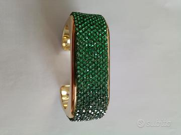bracciale elettroformato dorato con pietre incast